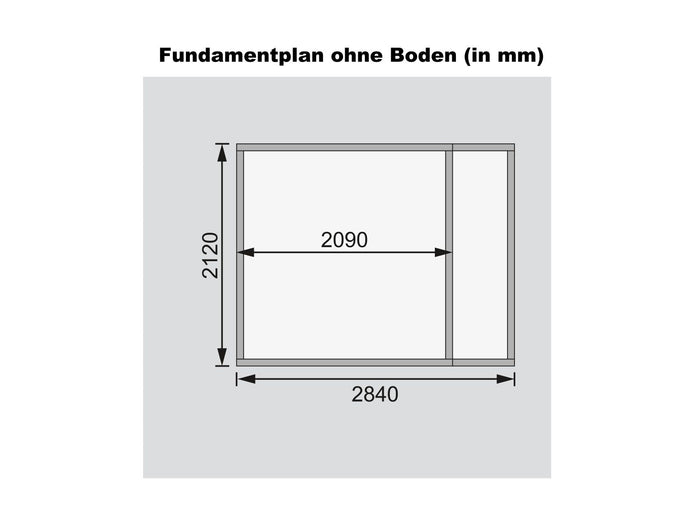 Karibu Gartenhaus Retola 2 inkl. Anbauschrank