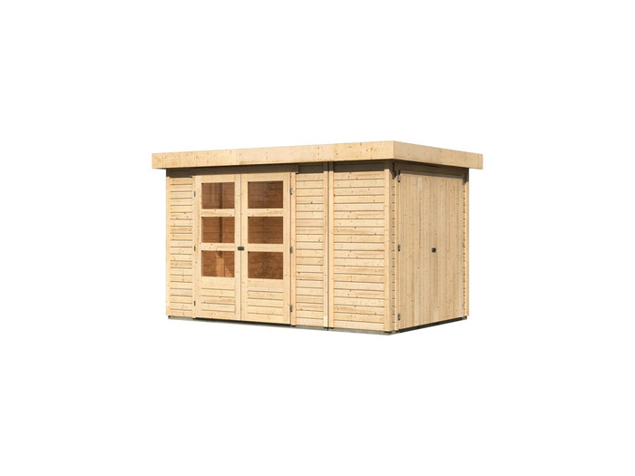 Karibu Gartenhaus Retola 3 inkl. Anbauschrank
