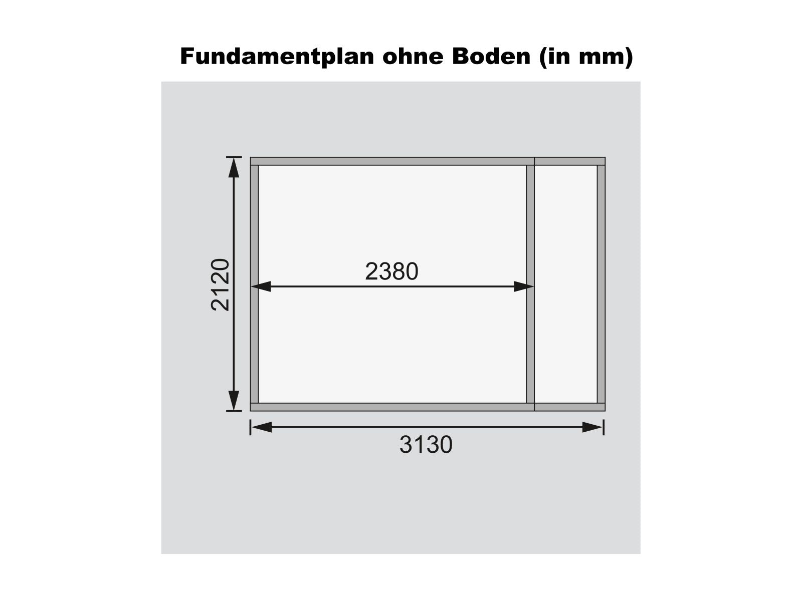 Karibu Gartenhaus Retola 3 inkl. Anbauschrank