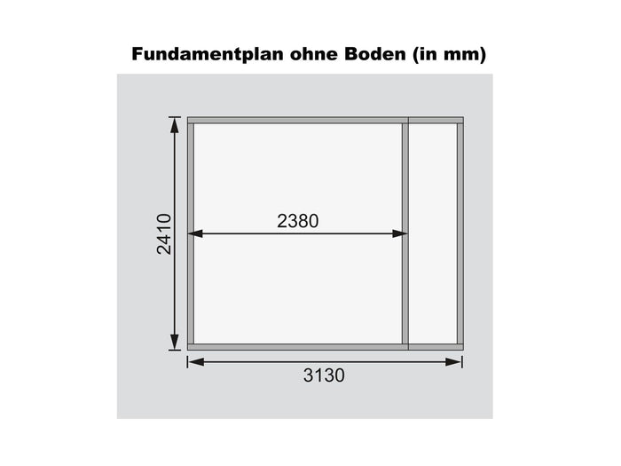 Karibu Gartenhaus Retola 4 inkl. Anbauschrank