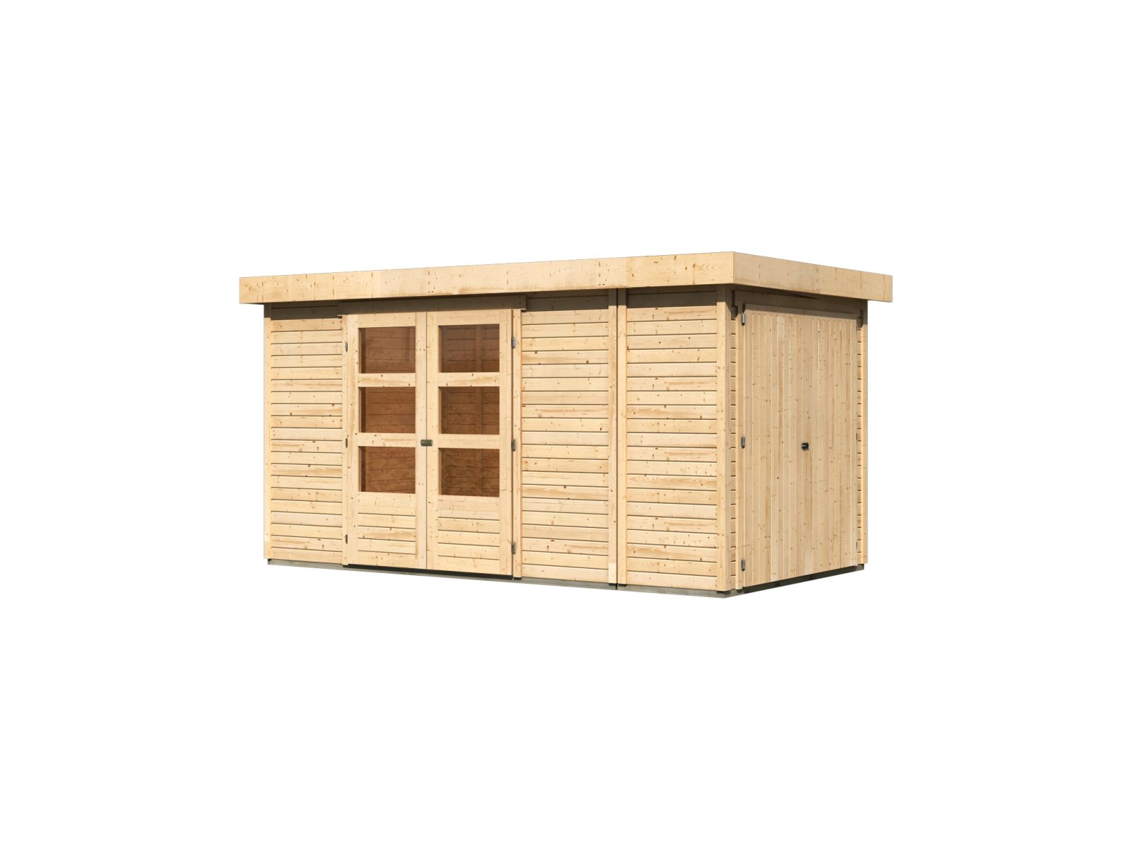 Karibu Gartenhaus Retola 5 inkl. Anbauschrank