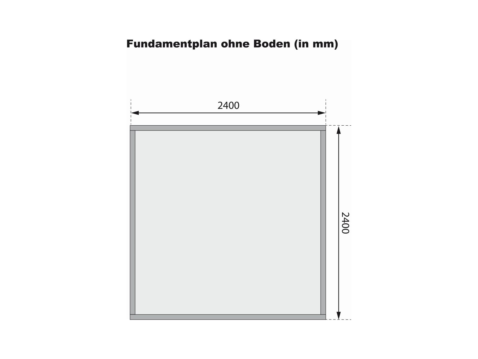 Karibu Gartenhaus Kandern 3 natur 28 mm