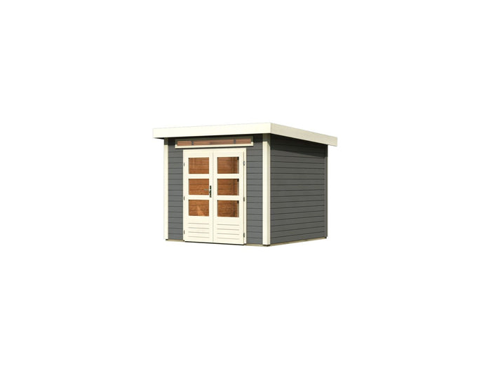 Karibu Gartenhaus Kandern 3 in terragrau 28 mm