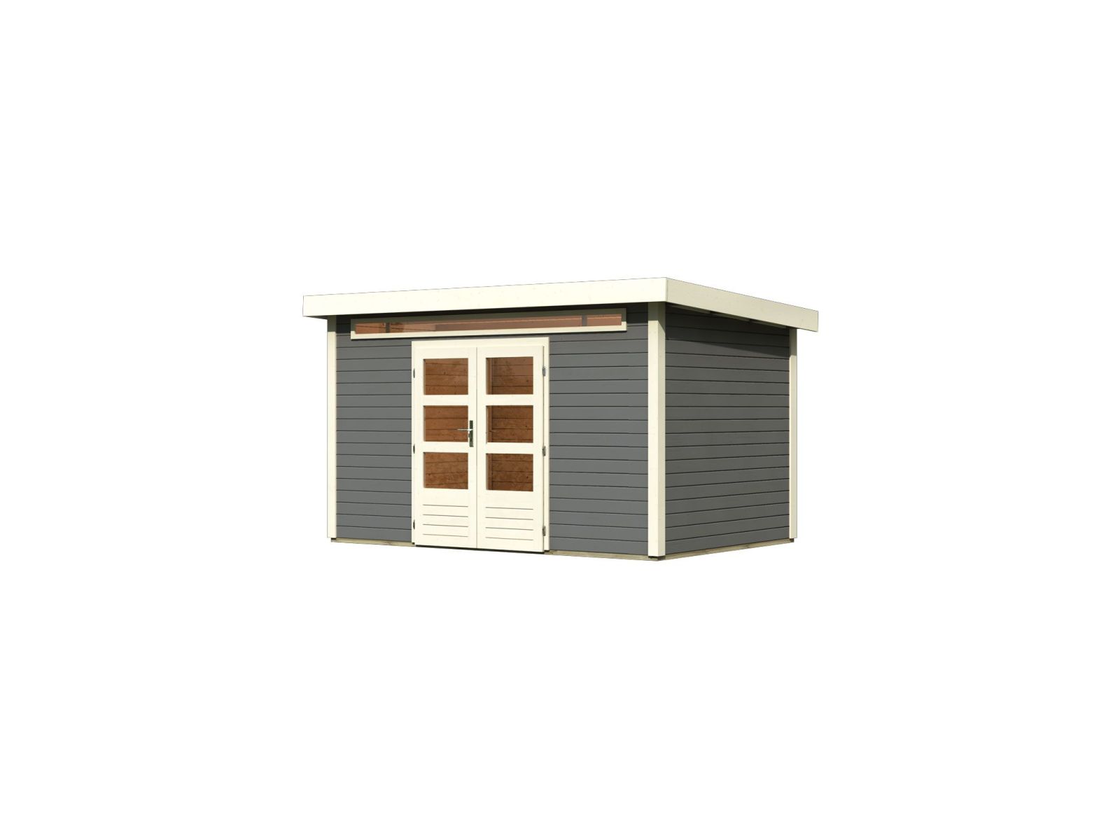 Karibu Gartenhaus Kandern 7 in terragrau 28 mm