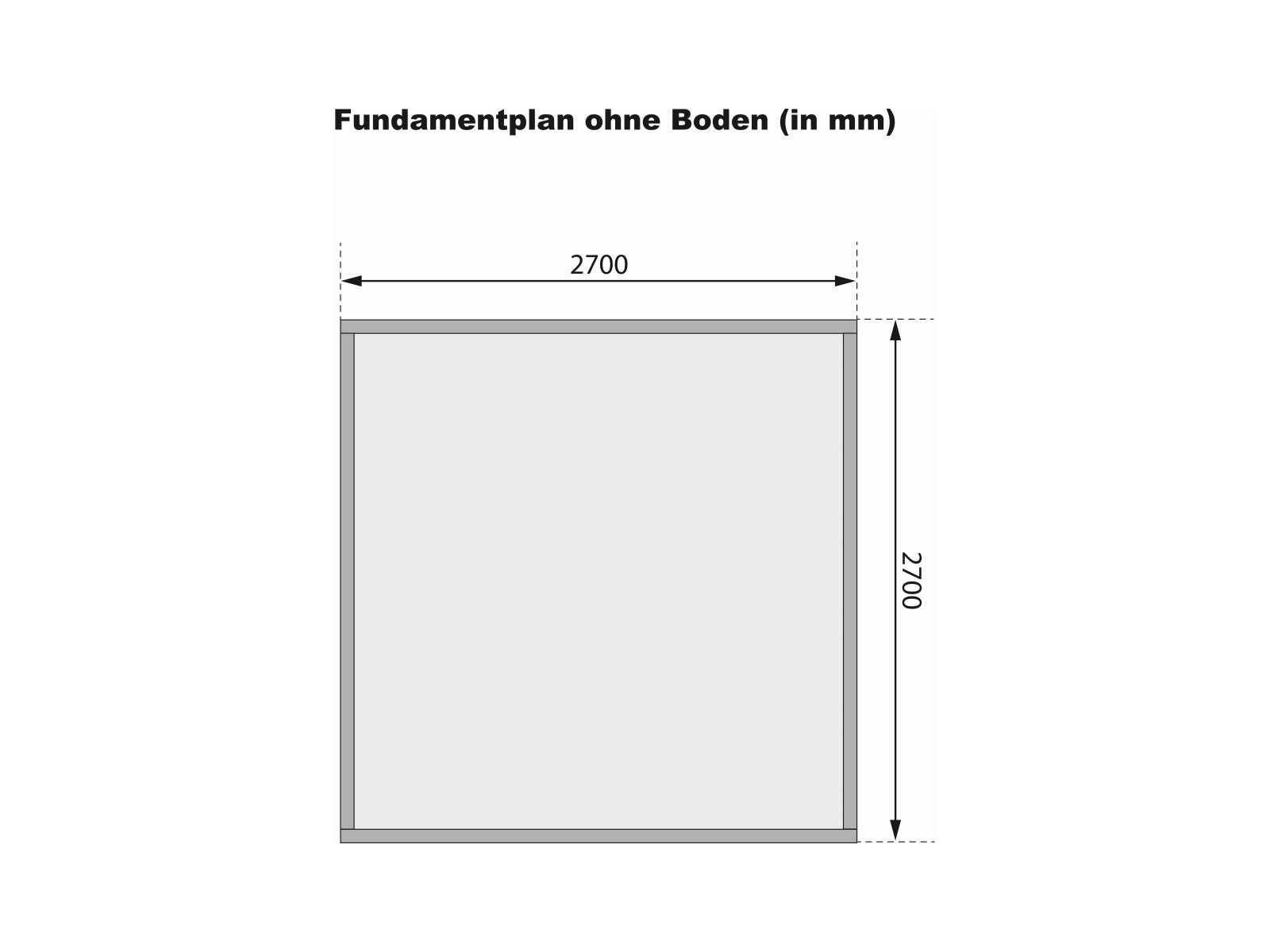 Karibu Gartenhaus Qubic 2 natur