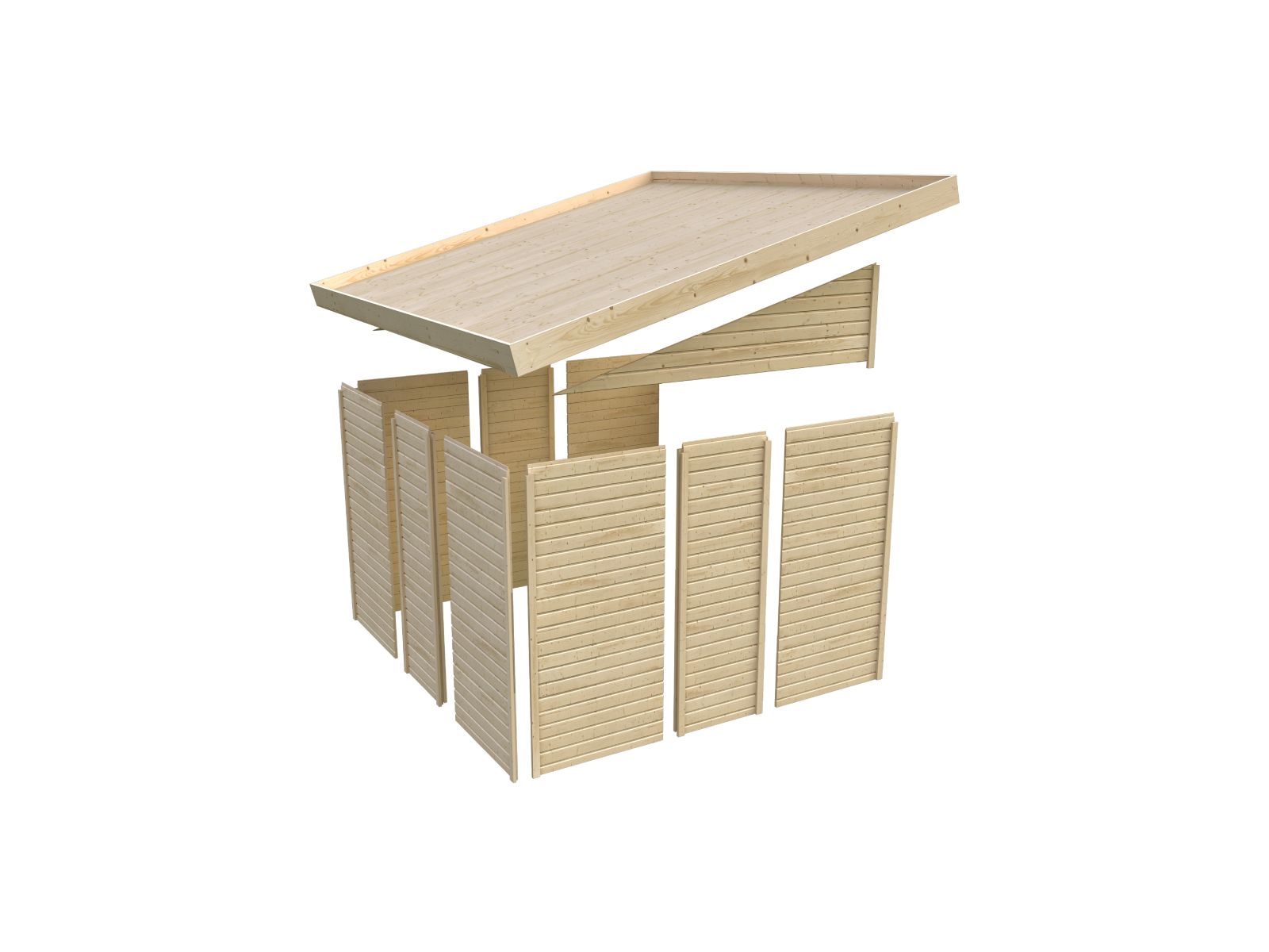 Karibu Gartenhaus Bomlitz 3 terragrau 19 mm