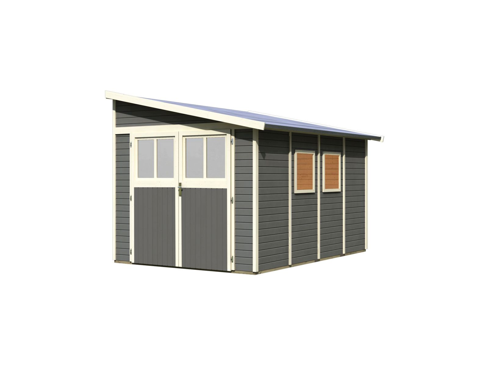 Karibu Gartenhaus Bomlitz 4 terragrau 19 mm