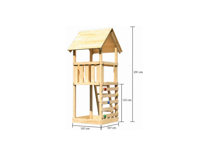 Karibu Spielturm Lotti mit Kletterwand