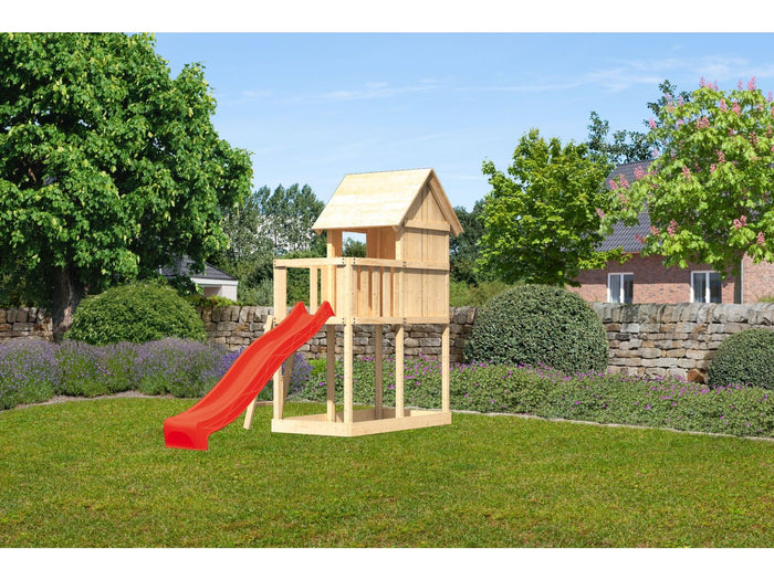 Karibu Stelzenhaus Frieda + Rutsche rot