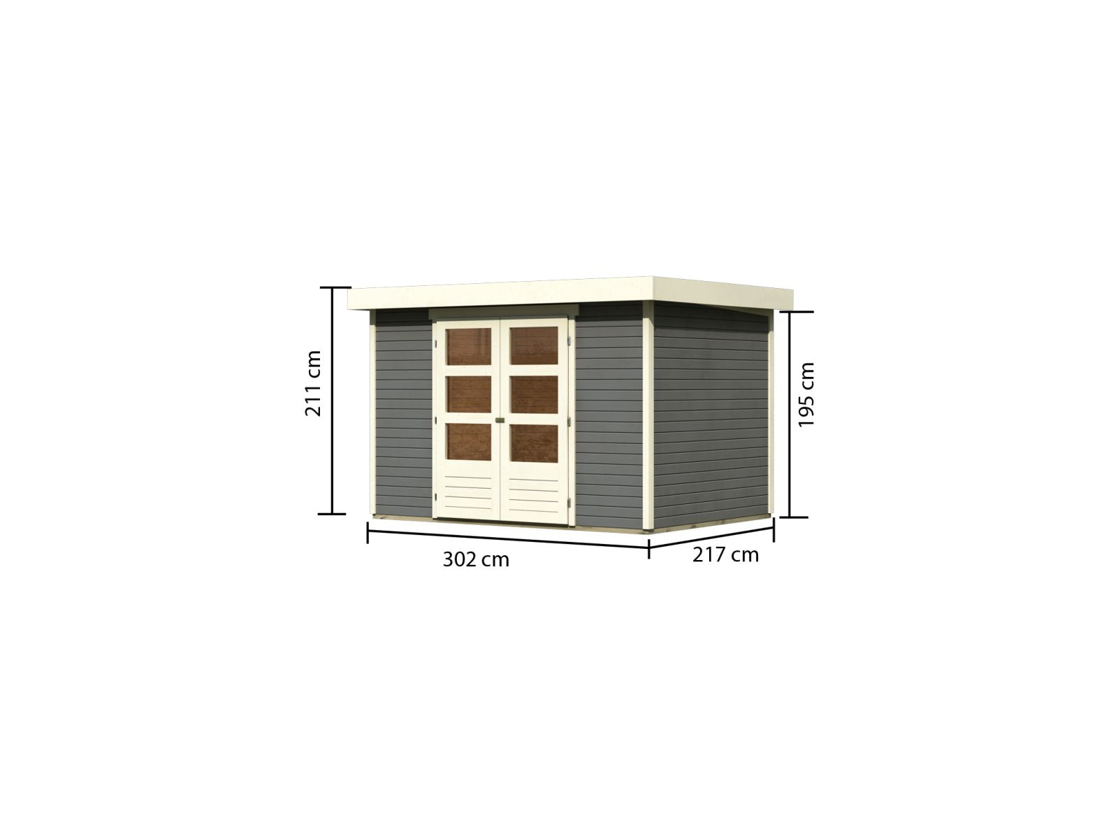 Karibu Gartenhaus Askola 4 terragrau