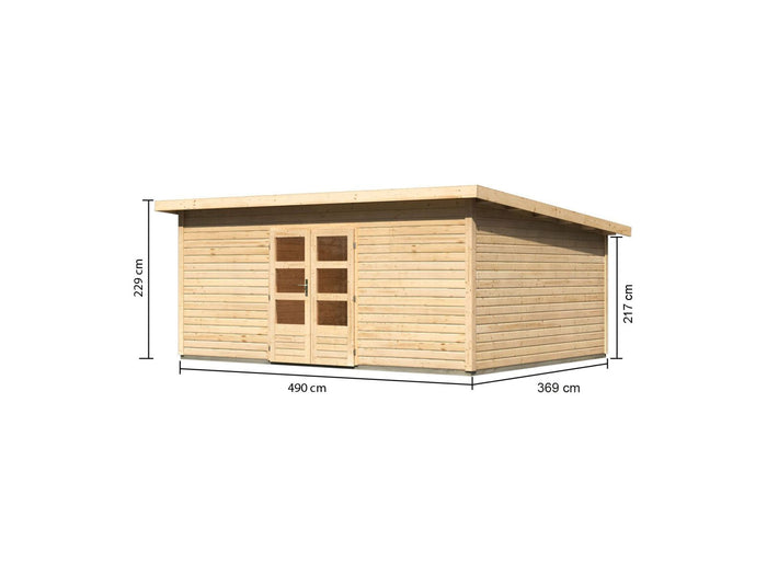 Karibu Gartenhaus Northeim 6 natur 38 mm