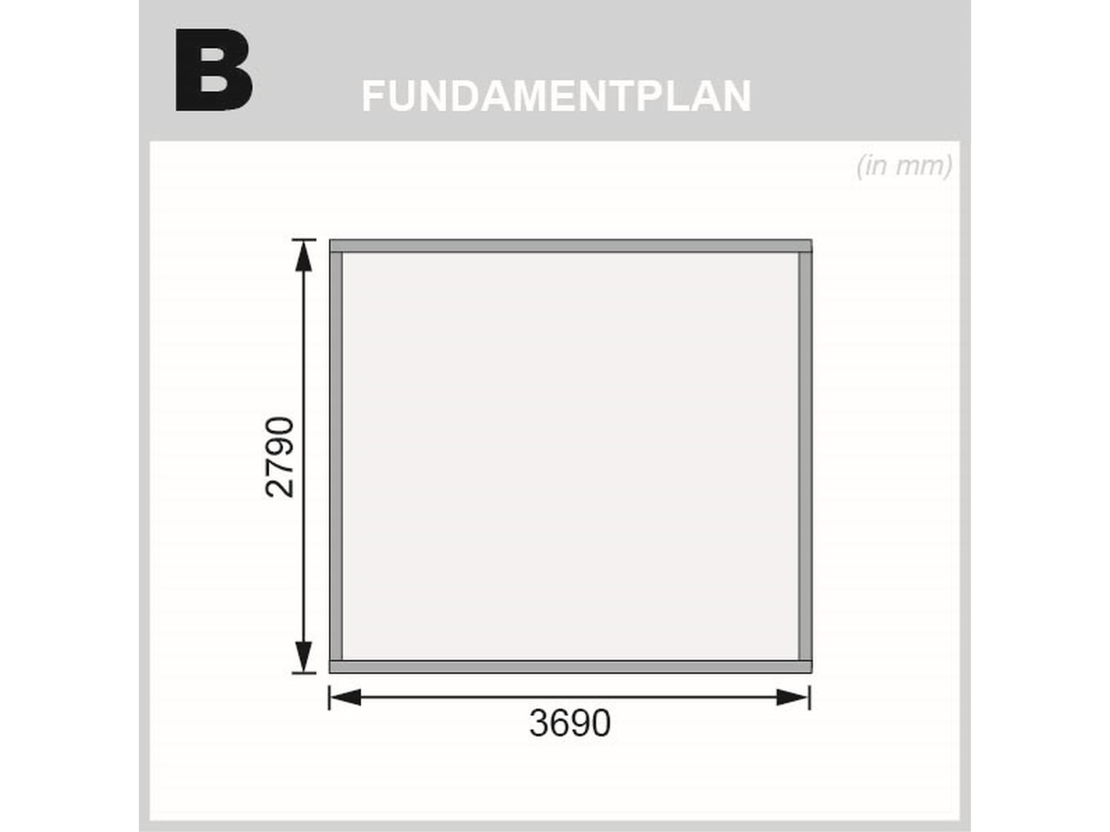 Karibu Gartenhaus Meldorf 5 naturbelassen