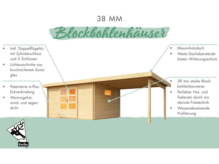 Karibu Gartenhaus Trittau 5 natur