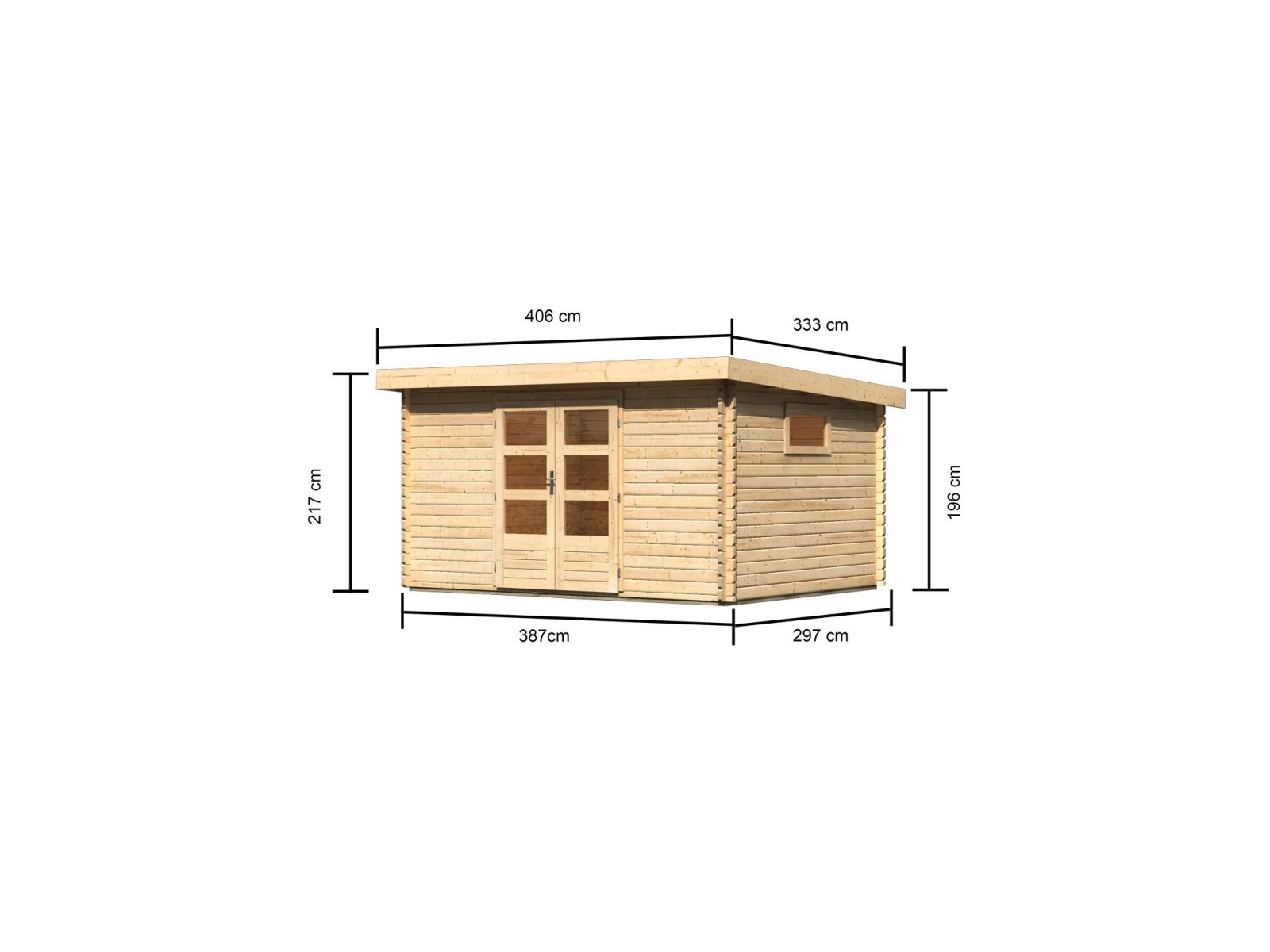 Karibu Gartenhaus Trittau 5 natur