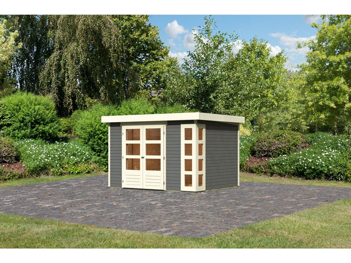 Karibu Gartenhaus Kerko 5 terragrau 19 mm