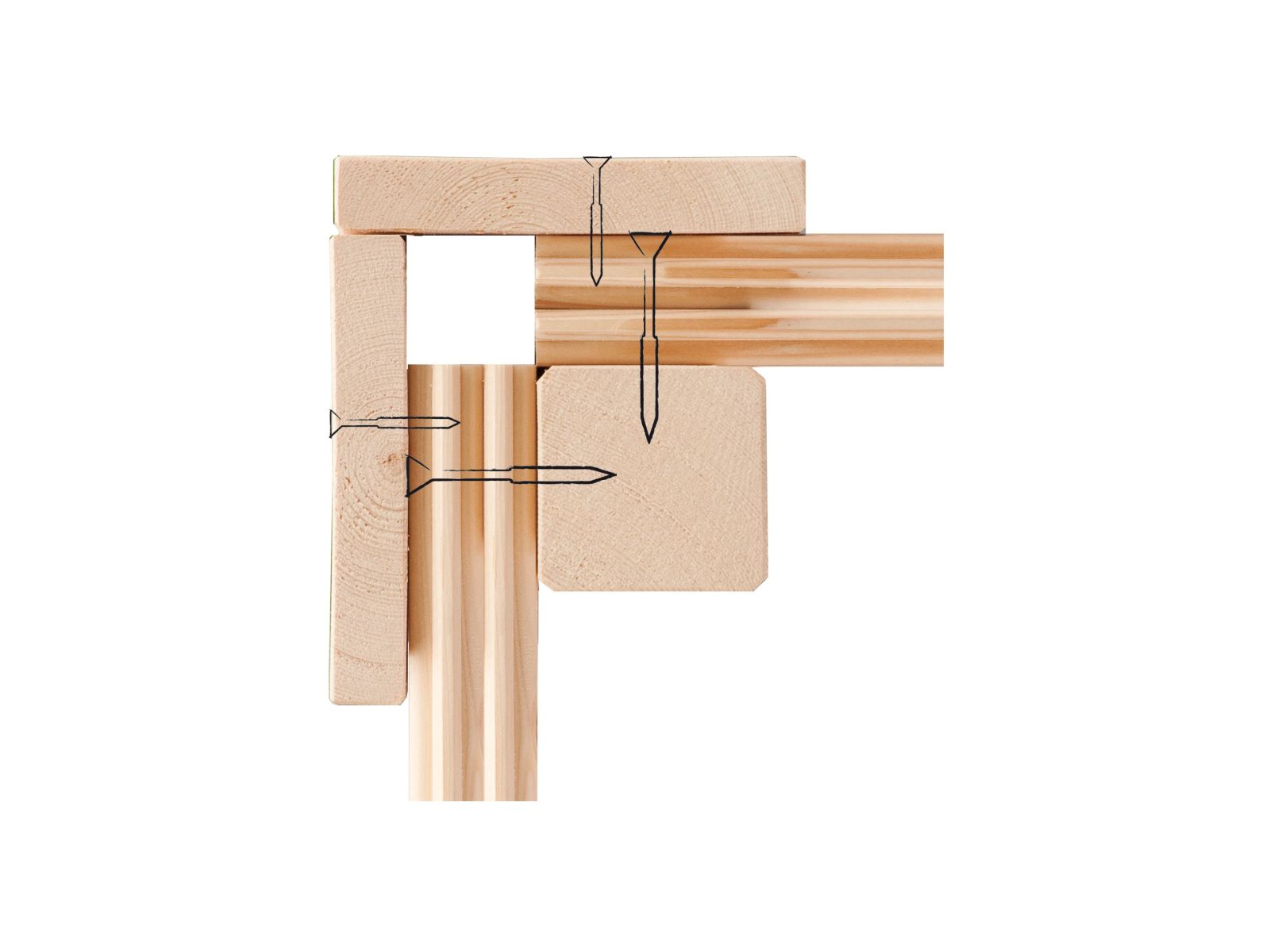 Karibu Gartenhaus Schönbuch 1,  38 mm 2-Raum-Haus - terragrau