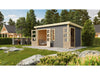 Karibu Gartenhaus Schönbuch 2 in terragrau 38 mm 2-Raum-Haus