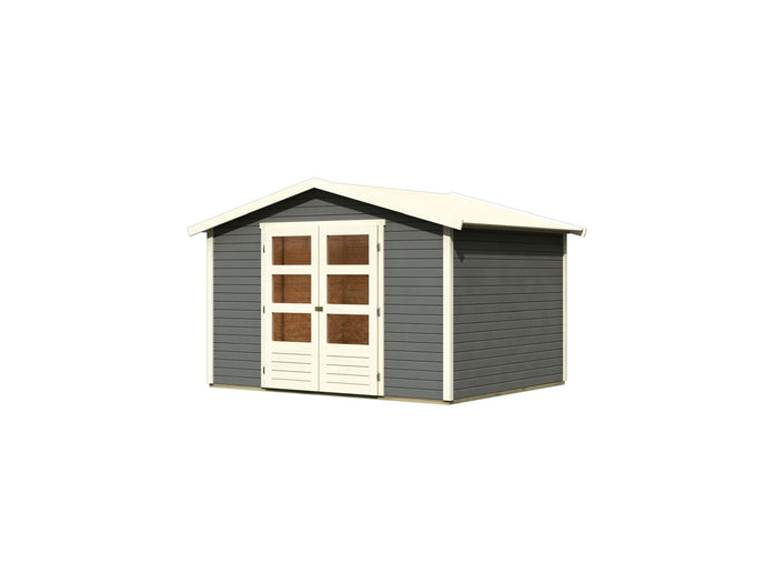 Karibu Gartenhaus Amberg 4 terragrau