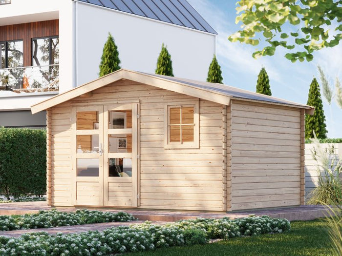 Gartenhaus 38 mm Felsenau 5 naturbelassen