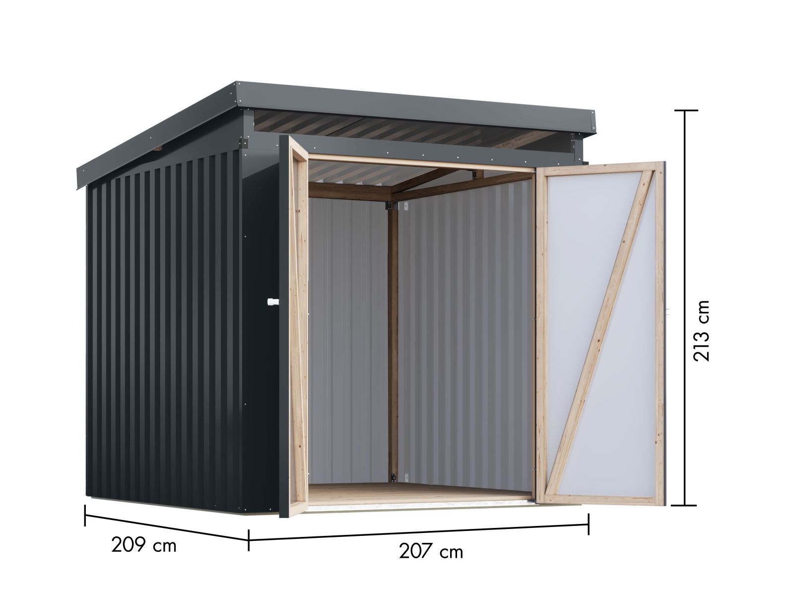 Karibu Metallgerätehaus Iridium 2, Anthrazit