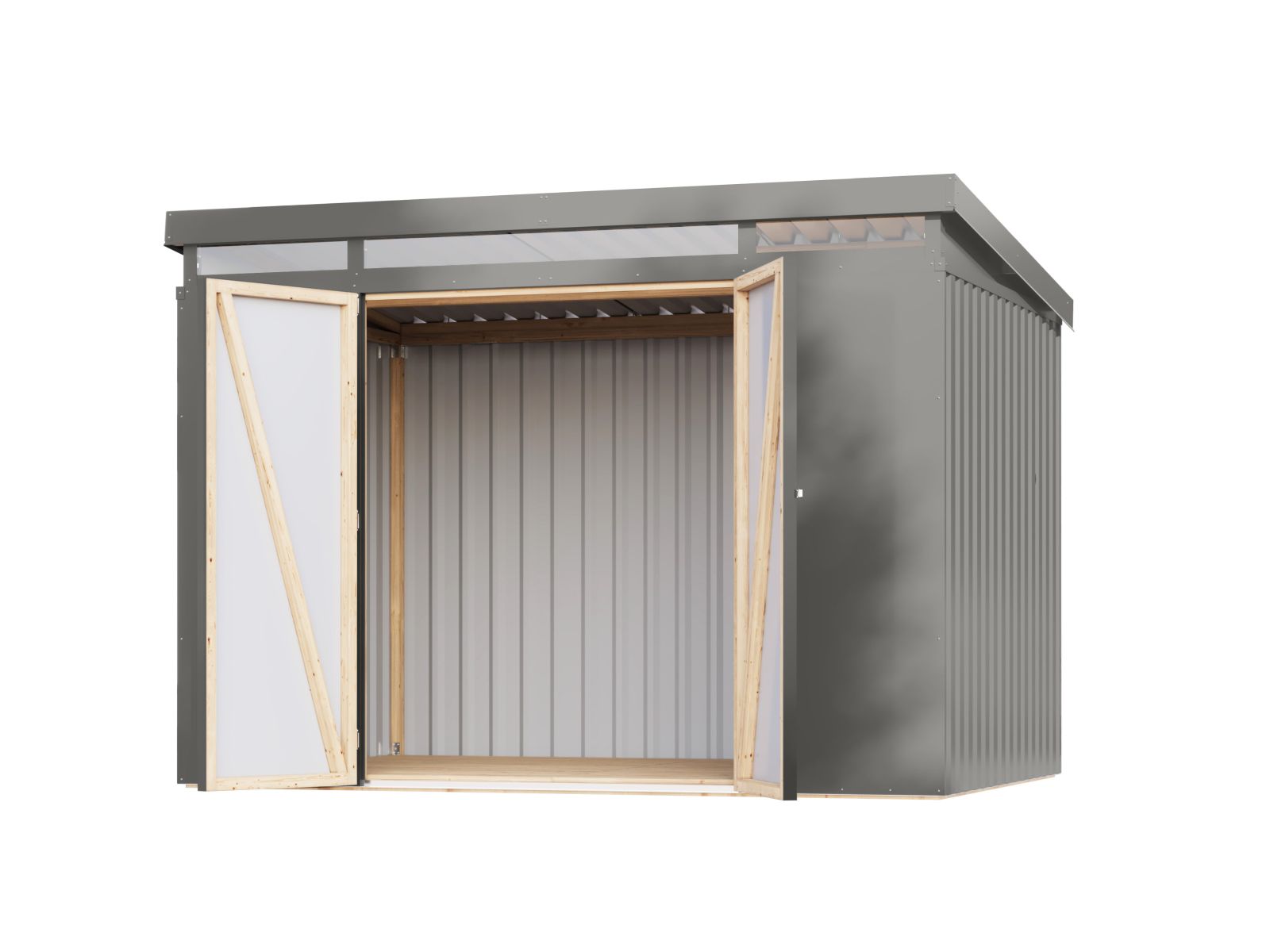 Karibu Metallgerätehaus Iridium 3 in Graualuminium