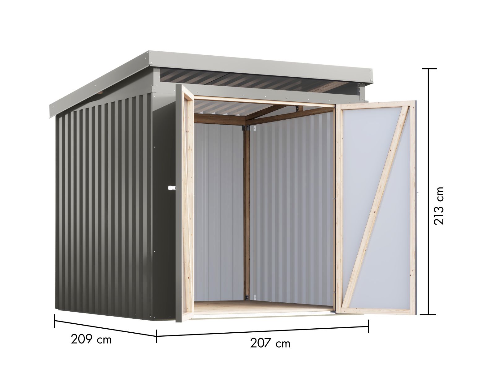 Karibu Metallgerätehaus Iridium 2, Graualuminium