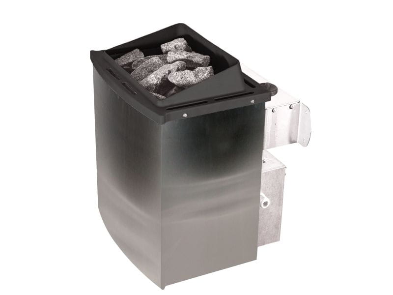 Amelia 3 - Karibu Sauna inkl. 9-kW-Ofen - mit Dachkranz -