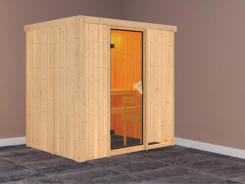 Bodin - Karibu Sauna ohne Ofen - ohne Dachkranz -