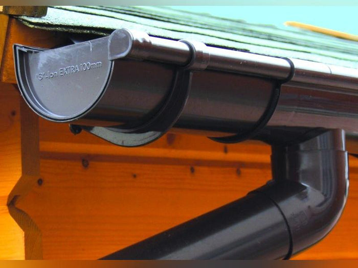 Dachrinnen Set RG 100 braun 1000 cm zweiseitig