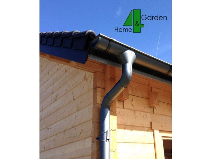 Dachrinnen Set RG 100 dunkelgrau 4 x 300 cm Walmdächer