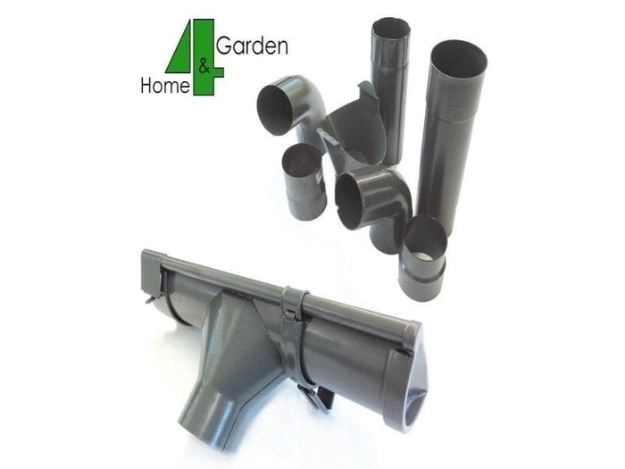 Dachrinnen Set RG 100 dunkelgrau 5 x 700 cm Walmdächer