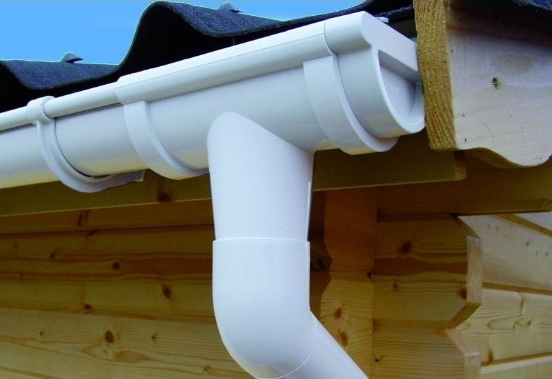 Dachrinnen Set RG 80 weiß 450 cm Pultdach