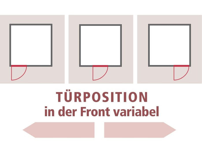 Fanja - Karibu Sauna Plug & Play ohne Ofen - ohne Dachkranz - Energiespartür