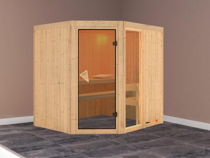 Fiona 2 - Karibu Sauna ohne Ofen - ohne Dachkranz -