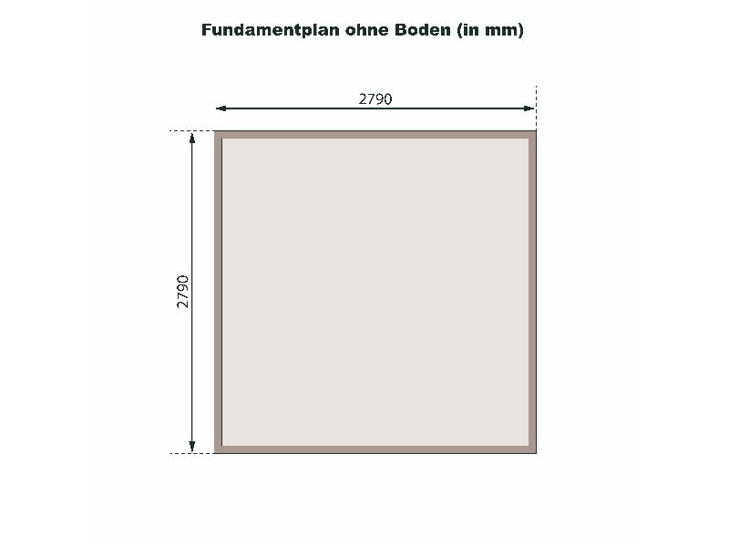 Gartenhaus 38 mm Felsenau 3 naturbelassen
