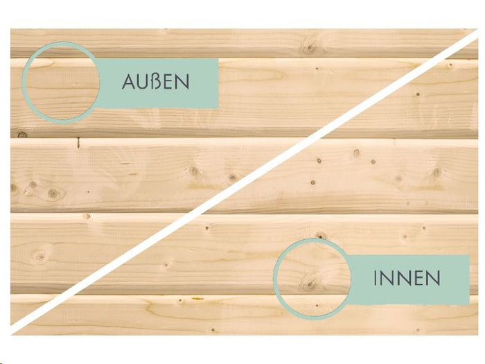 Gartenhaus 38 mm Felsenau 4 naturbelassen