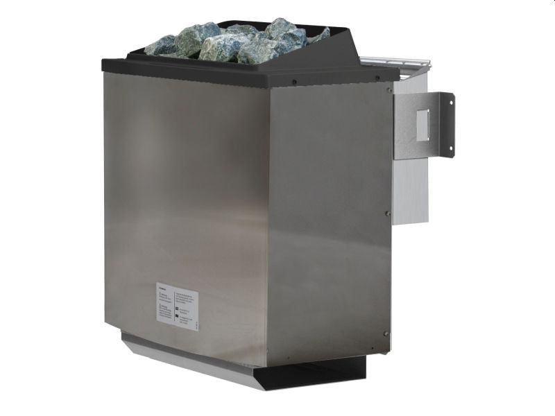 Jarin - Karibu Sauna inkl. 9-kW-Bioofen - mit Dachkranz -