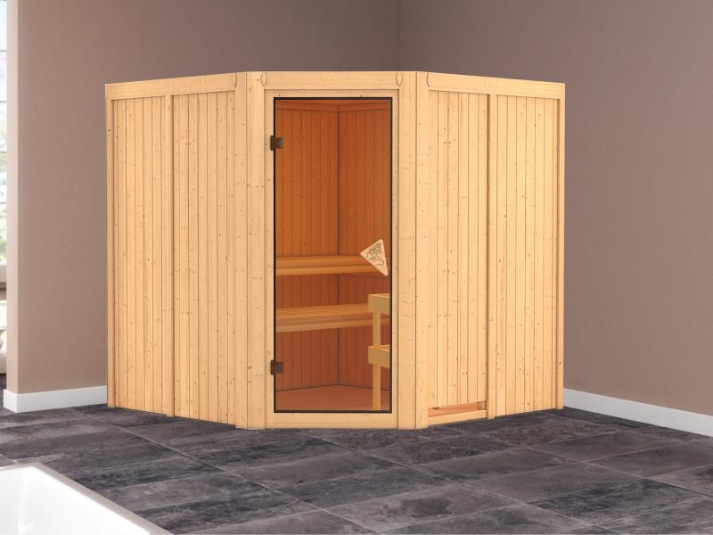 Jarin - Karibu Sauna ohne Ofen - ohne Dachkranz -