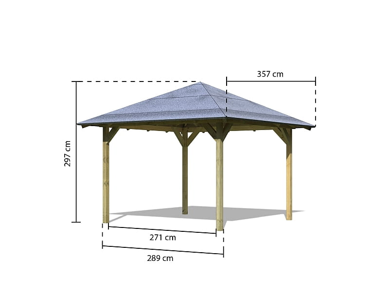 Karibu 4-Eck Pavillon Eco Cordoba