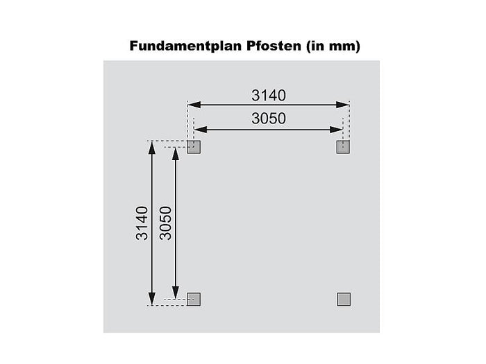 Karibu 4-Eck Pavillon Eco Granada