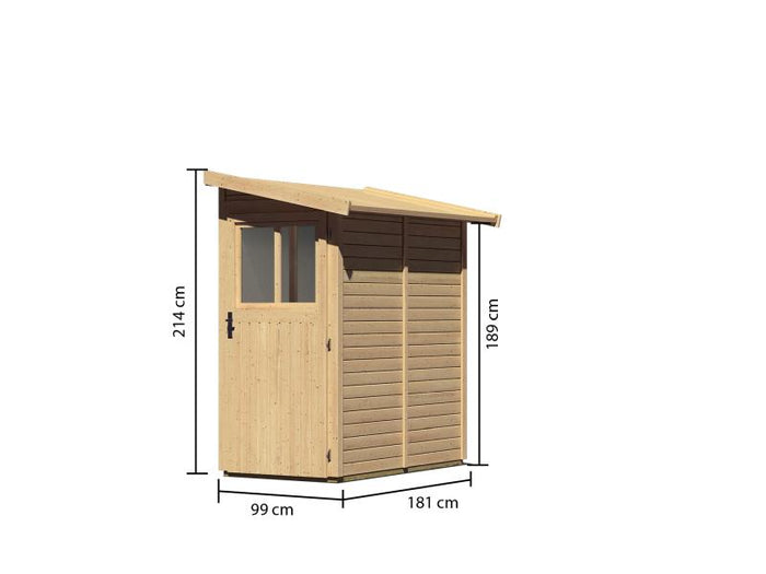 Karibu Anlehngartenhaus Görlitz natur 19 mm