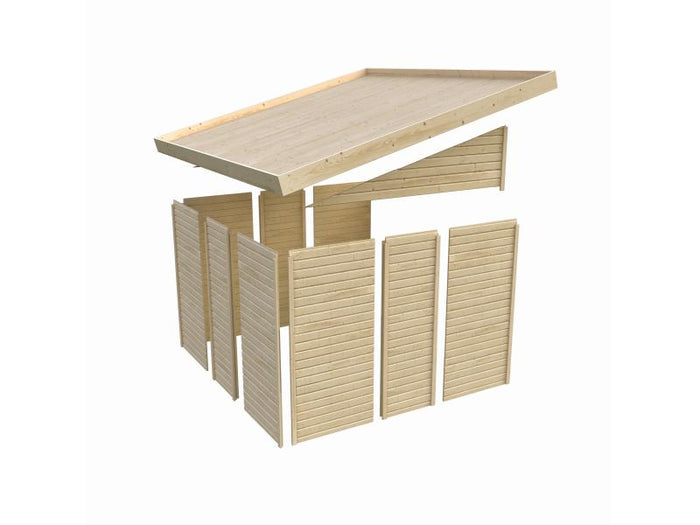 Karibu Anlehngartenhaus Görlitz natur 19 mm