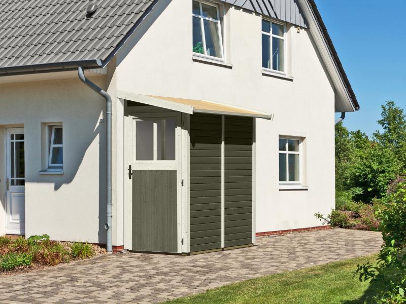 Karibu Anlehngartenhaus Görlitz terragrau 19 mm