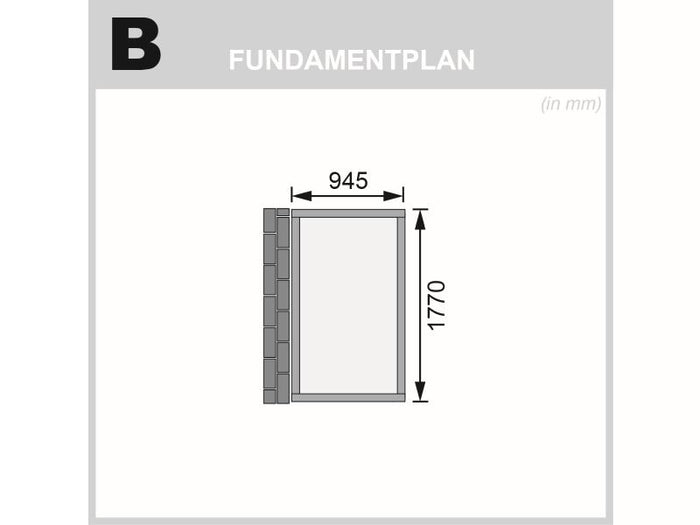 Karibu Anlehngartenhaus Görlitz terragrau 19 mm