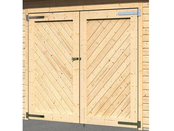 Karibu Blockbohlengarage 40 mm natur