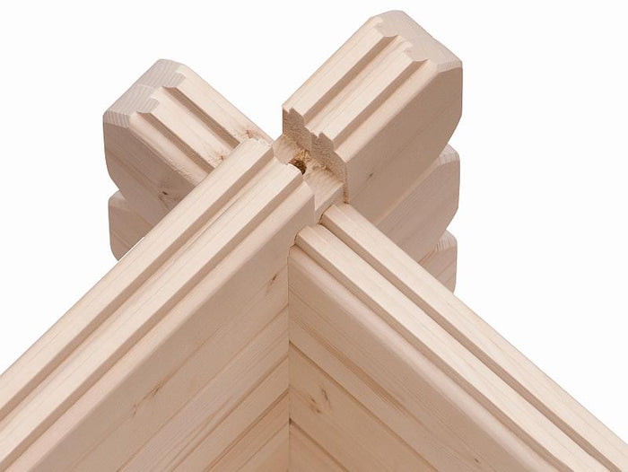 Karibu Blockbohlengarage 40 mm natur