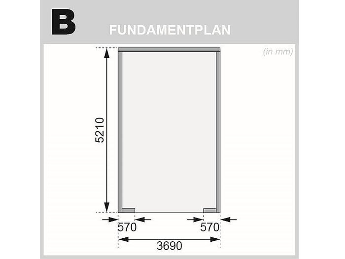 Karibu Blockbohlengarage Flachdach 40 mm natur