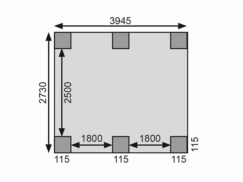 Karibu Carport Classic Doppel 1 ohne Einfahrtsbogen kdi