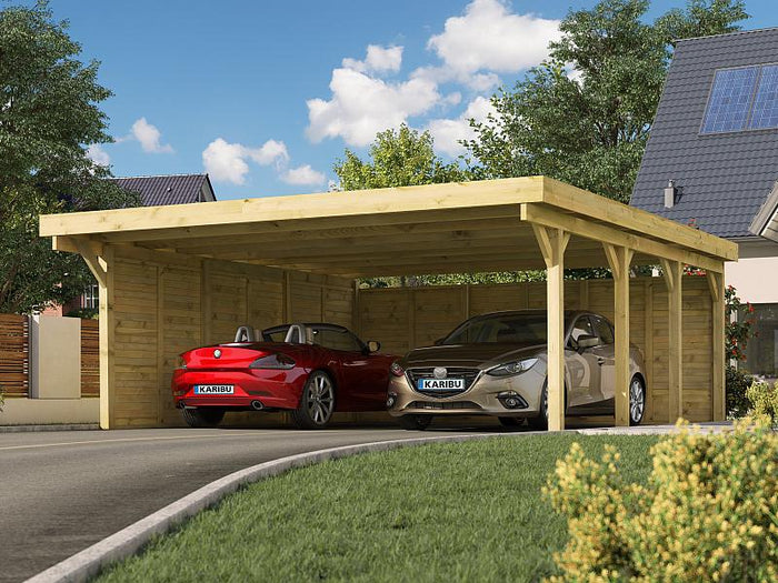 Karibu Carport Classic Doppel 2 ohne Einfahrtsbogen kdi