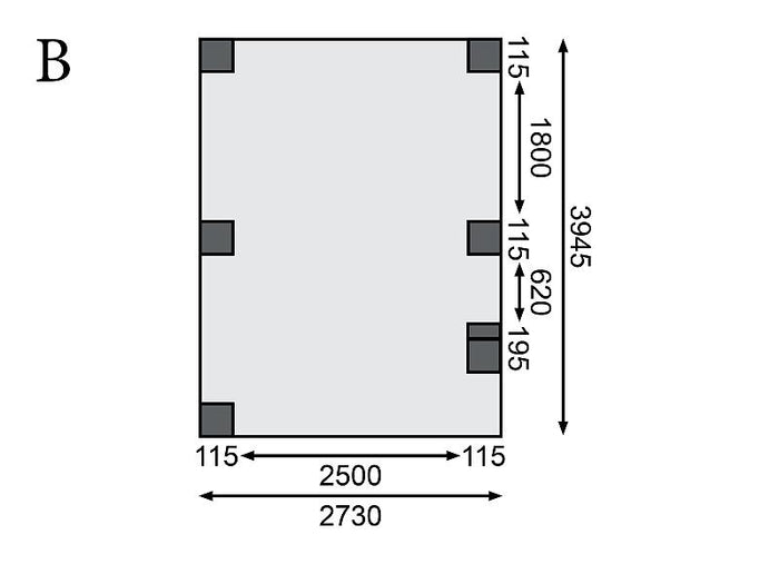 Karibu Carport Classic Einzel 1 mit 1 Einfahrtsbogen kdi